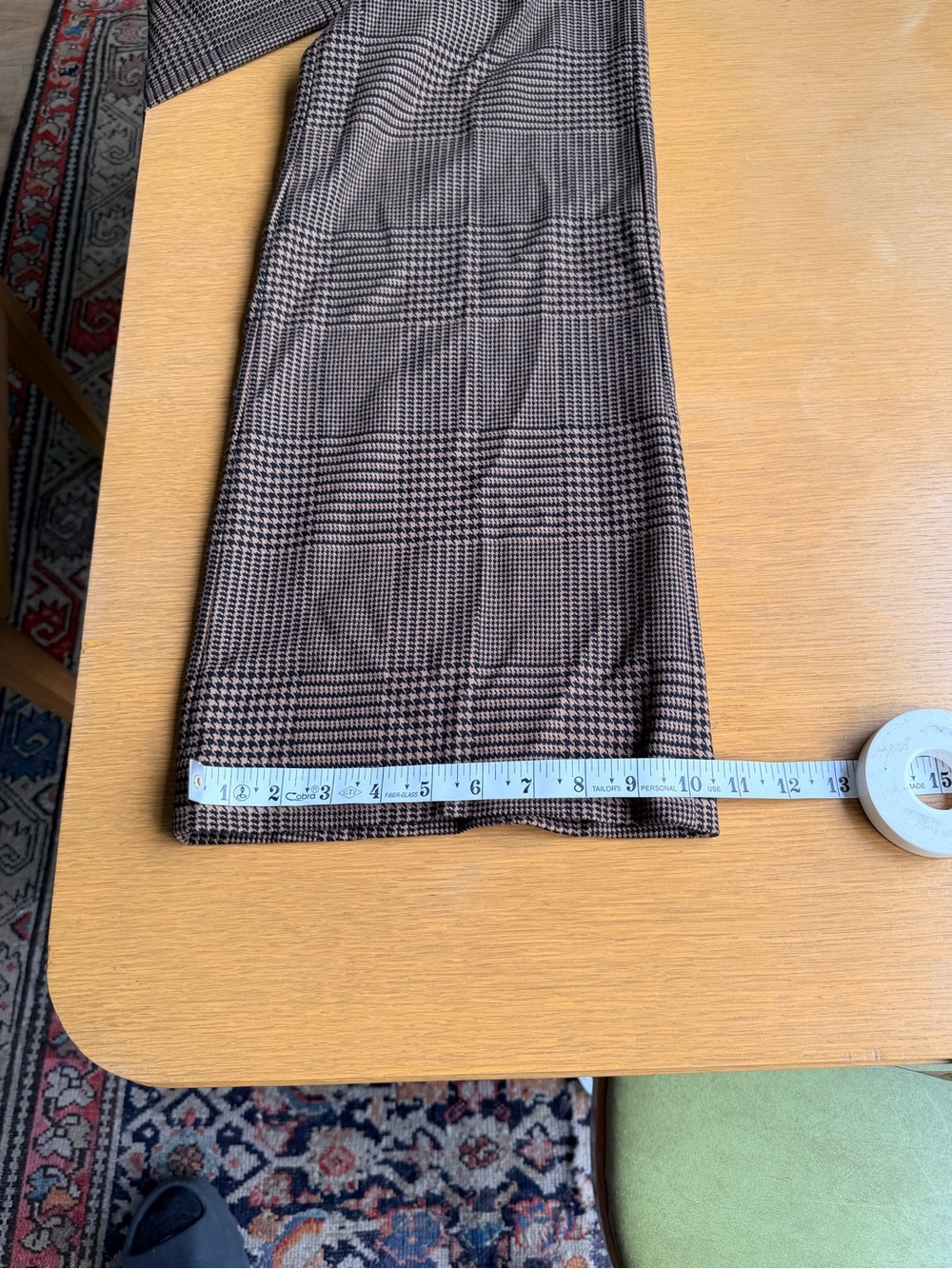 Alice + Olivia Brown Glen Plaid Pants - Picture 5 of 9
